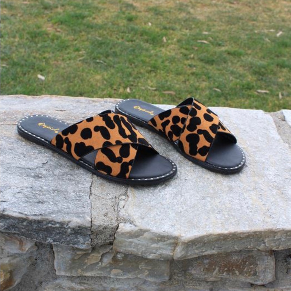 Leopard print sandals